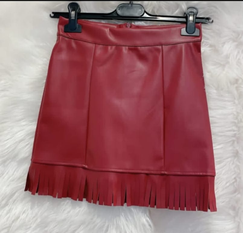 Mini in ecopelle bordeaux ragazza